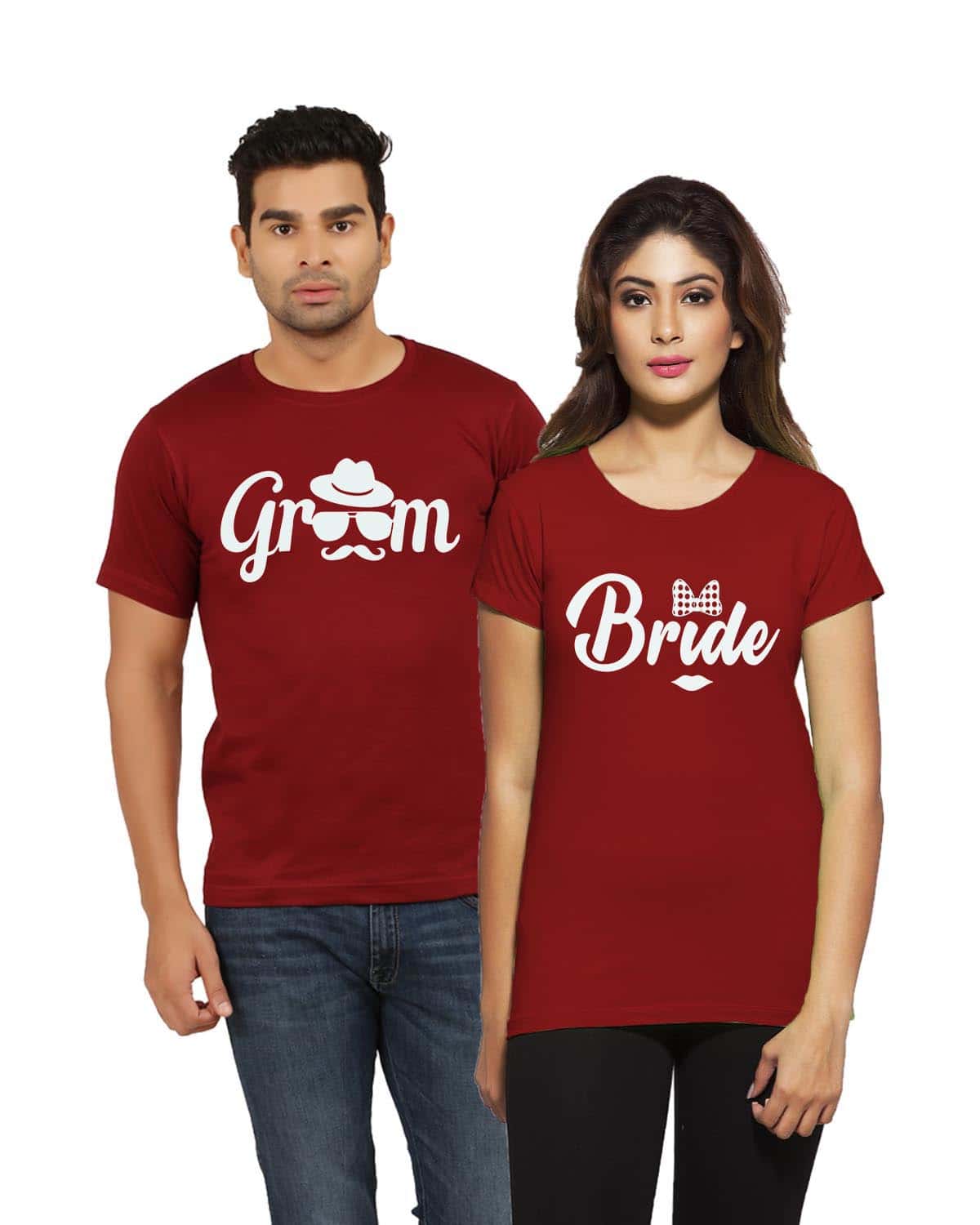 Bride Groom Pre wedding Couple T-Shirts