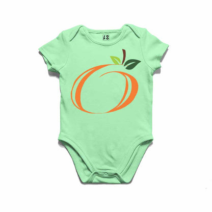 Kid's Alphabet O Orange Design Multicolor T-shirt/Romper