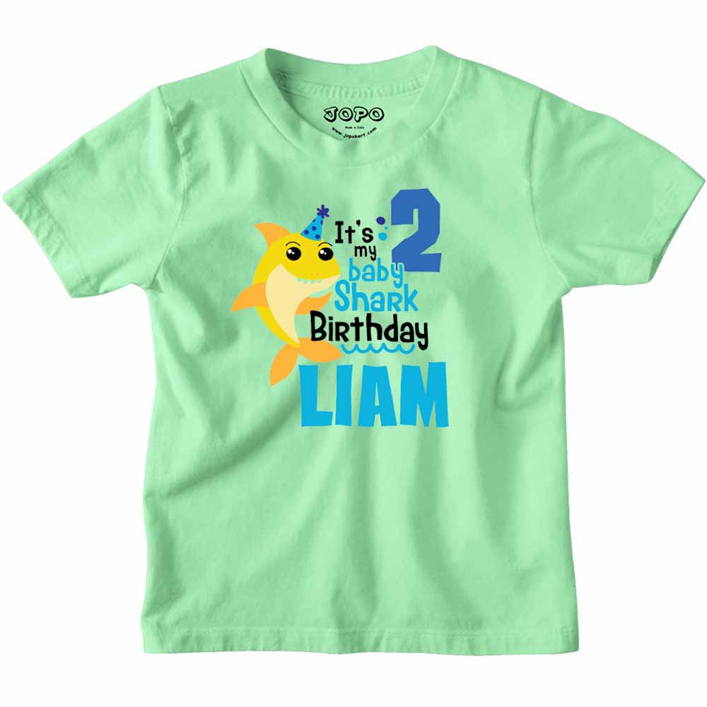 Shark Designed 2nd Birthday kids T-shirt/Romper
