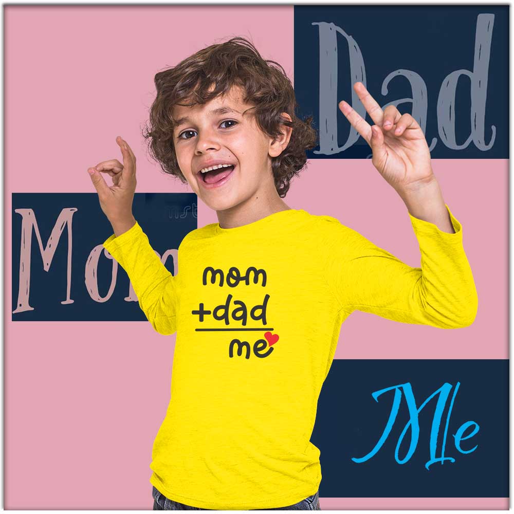 mom dad me yellow