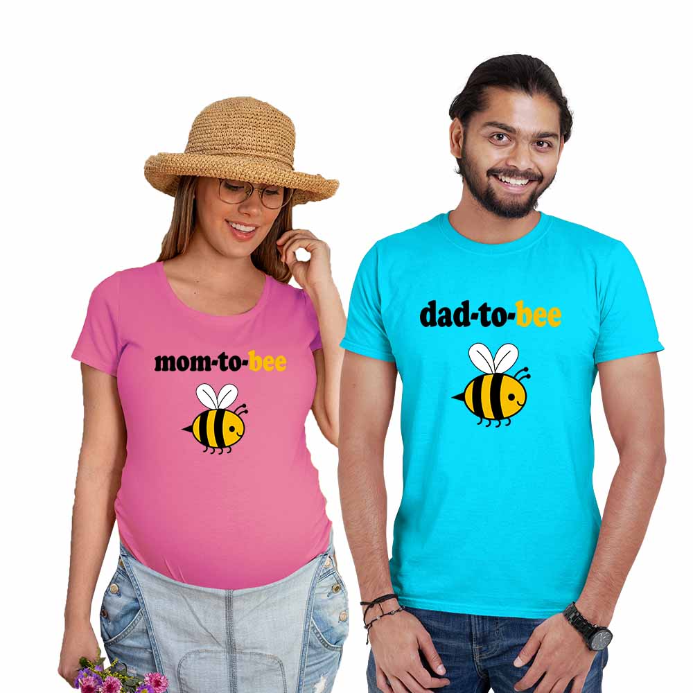 mom dad to bee blue pink