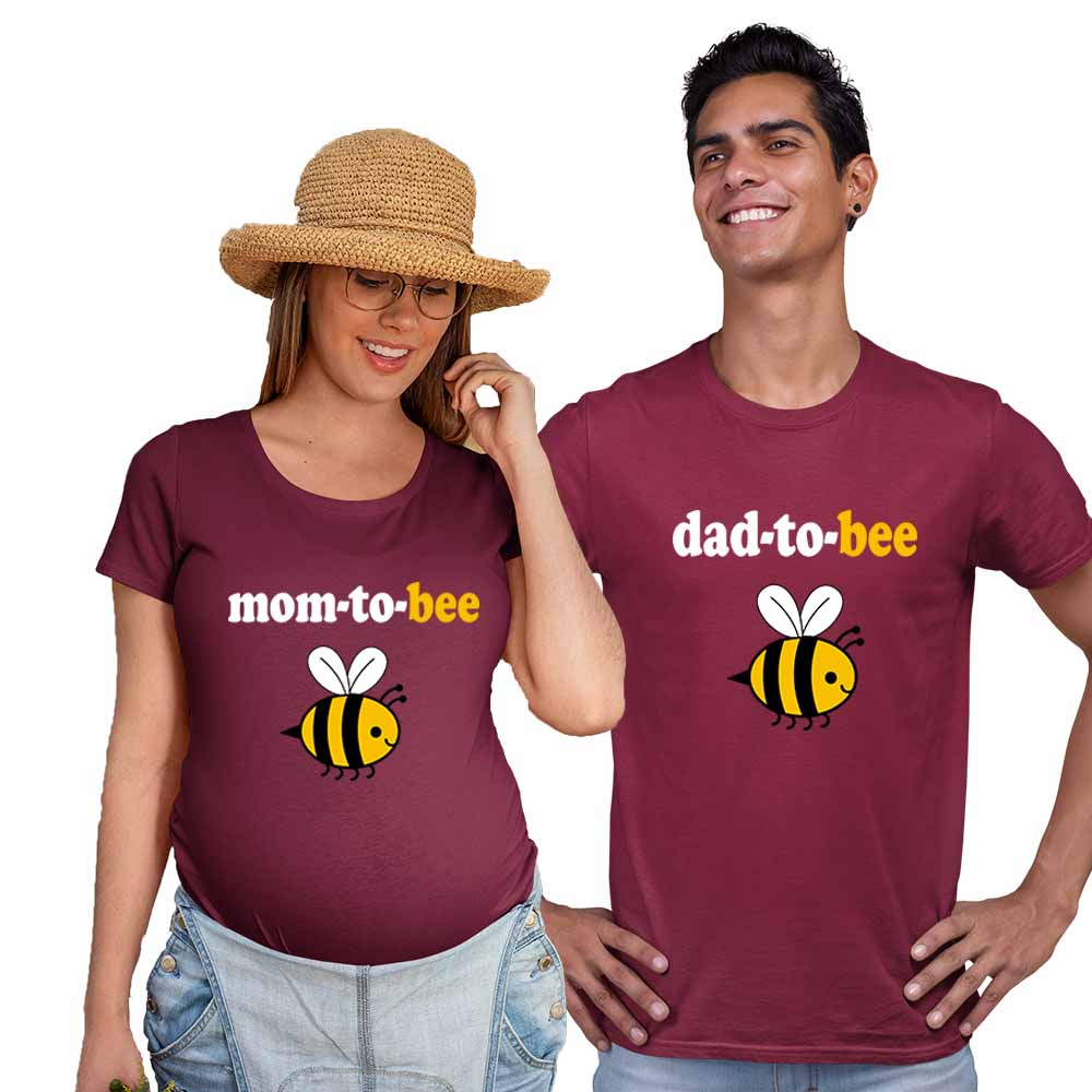 2021 New Cute Dad +Mom+ Baby Printed Couple T Shirt Maternity Couple  Pregnant T-Shirt Funny Family Matching T Shirt Couple Maternity Shirts