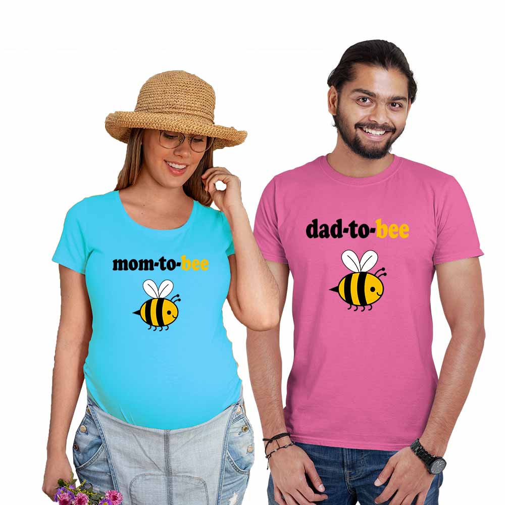 mom dad to bee pink blue