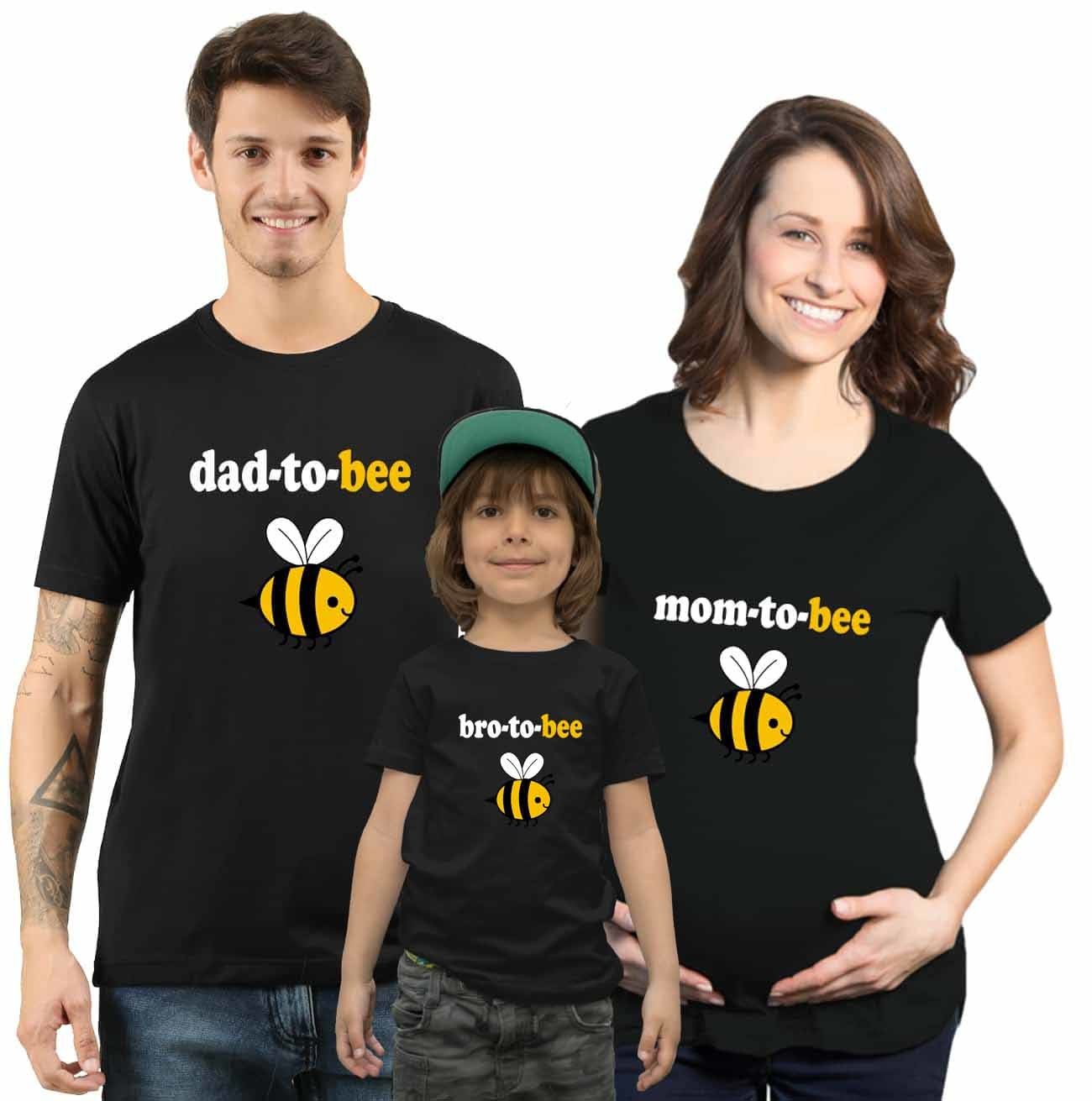 mom to bee dad bro parents to bee second pregnancy family tshirts matching new trend