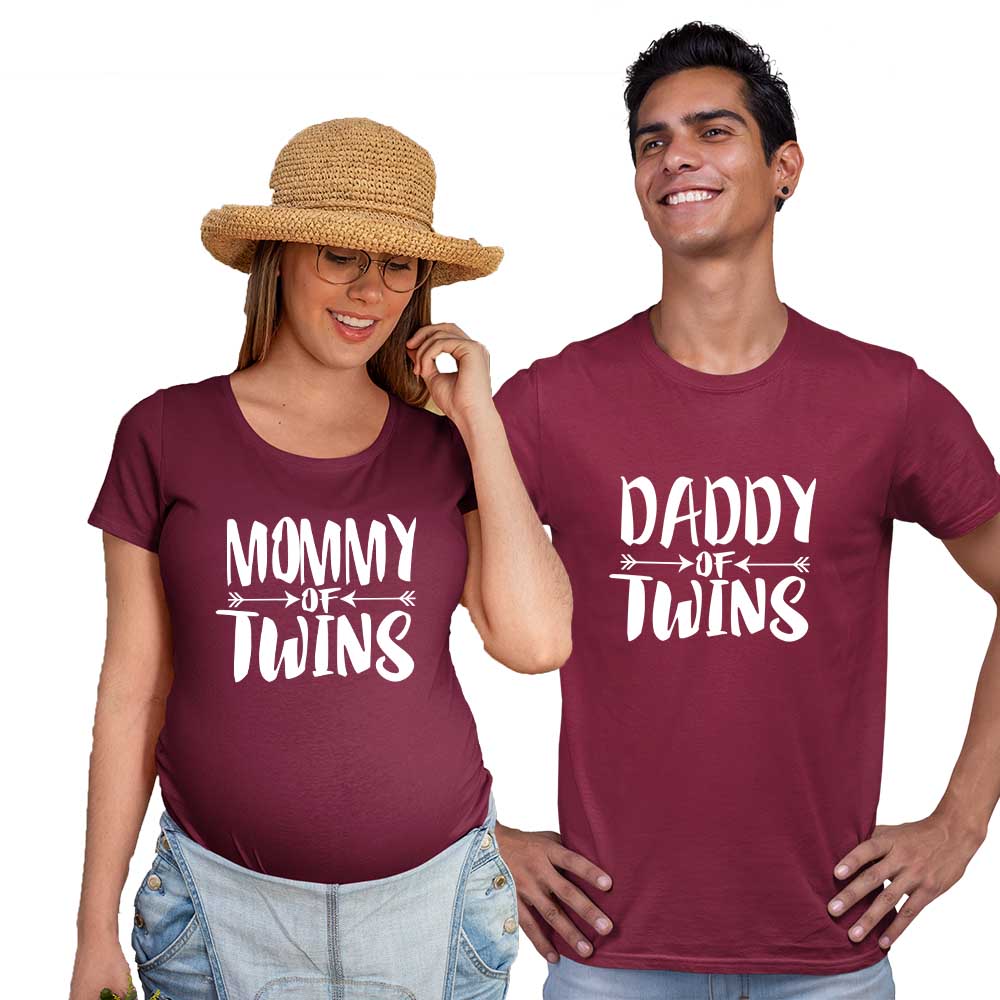 mommy daddy of the twins Maroon