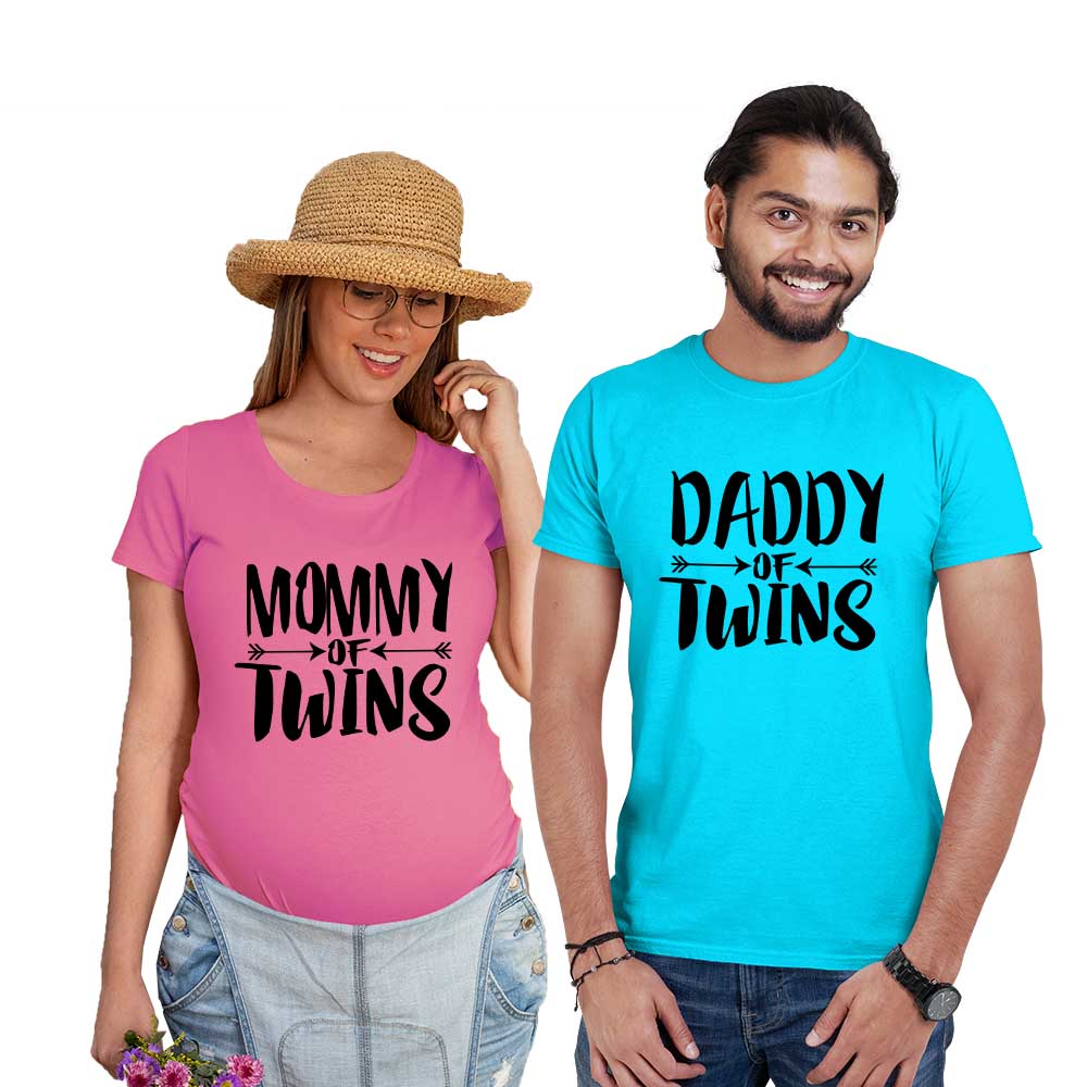 mommy daddy of the twins blue pink