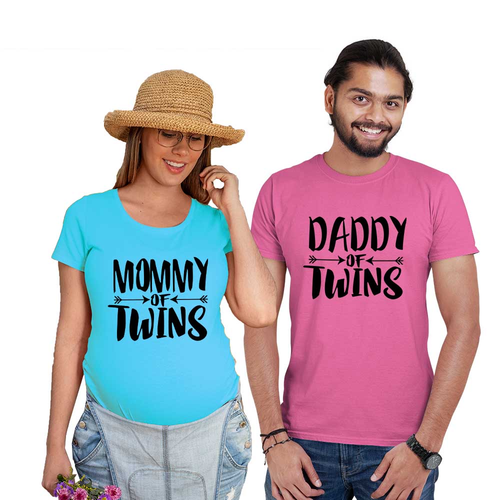mommy daddy of the twins pink blue