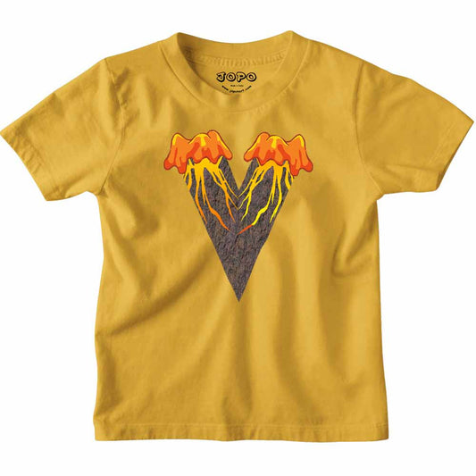 Kid's Alphabet V Volcano Design Multicolor T-shirt/Romper