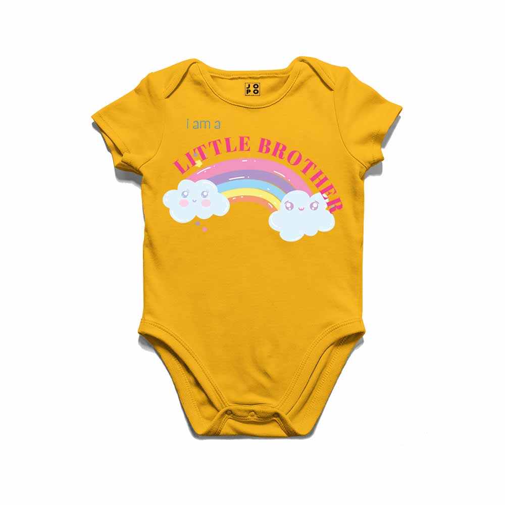 Little Brother Rainbow Design Multicolor T-shirt/Romper