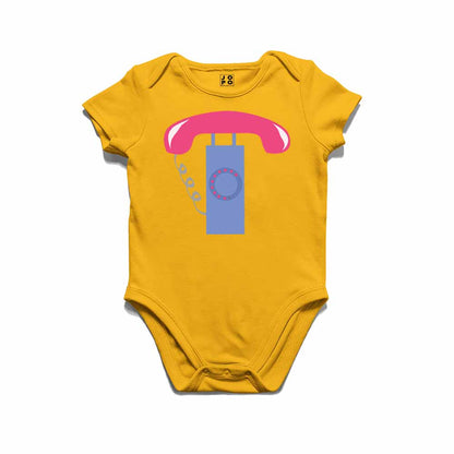 Kid's Alphabet T Telephone Design Multicolor T-shirt/Romper