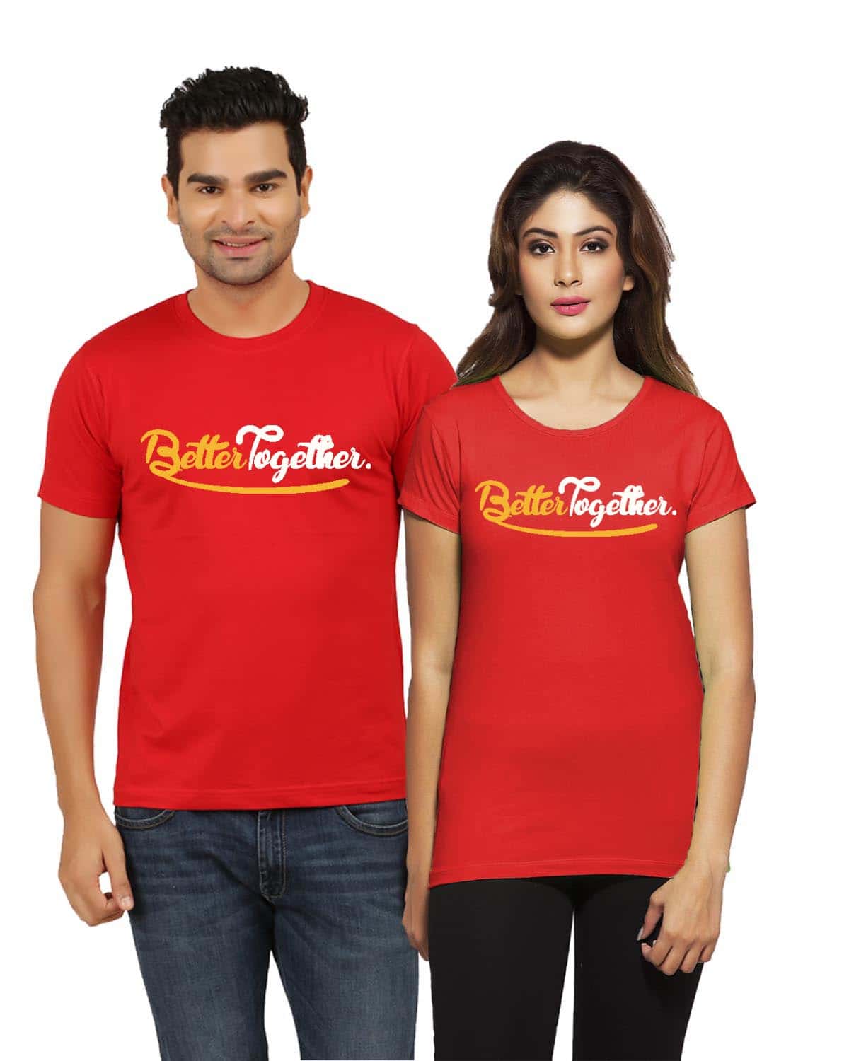 cotton couple t shirt tshirt for couples t shirt for couples red