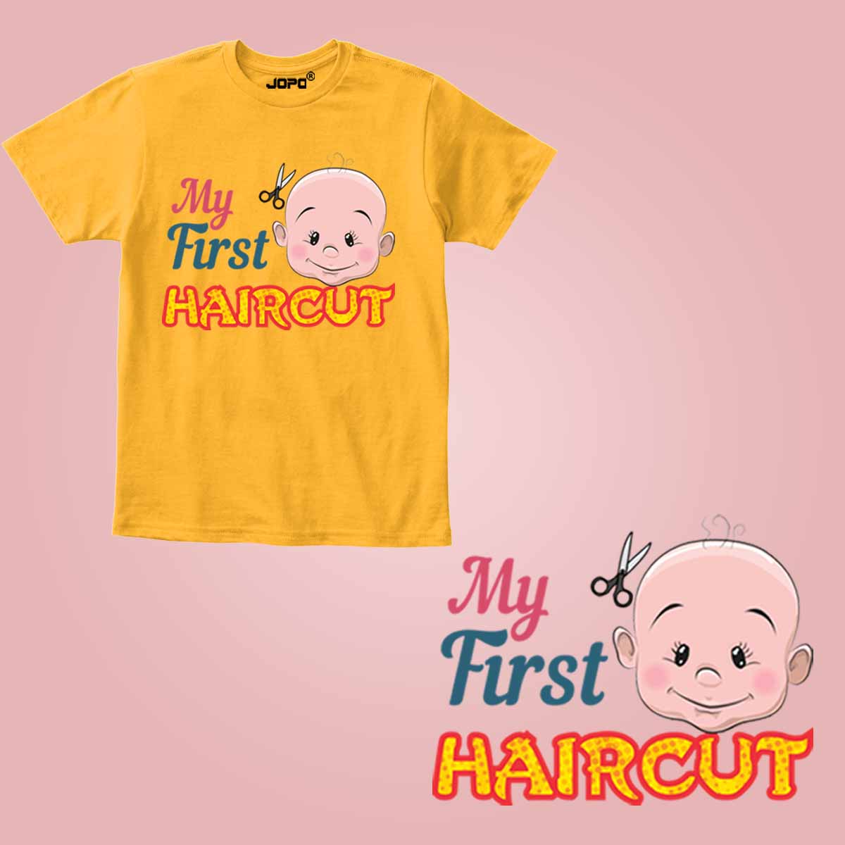 my first haircut mustard tshirt product image