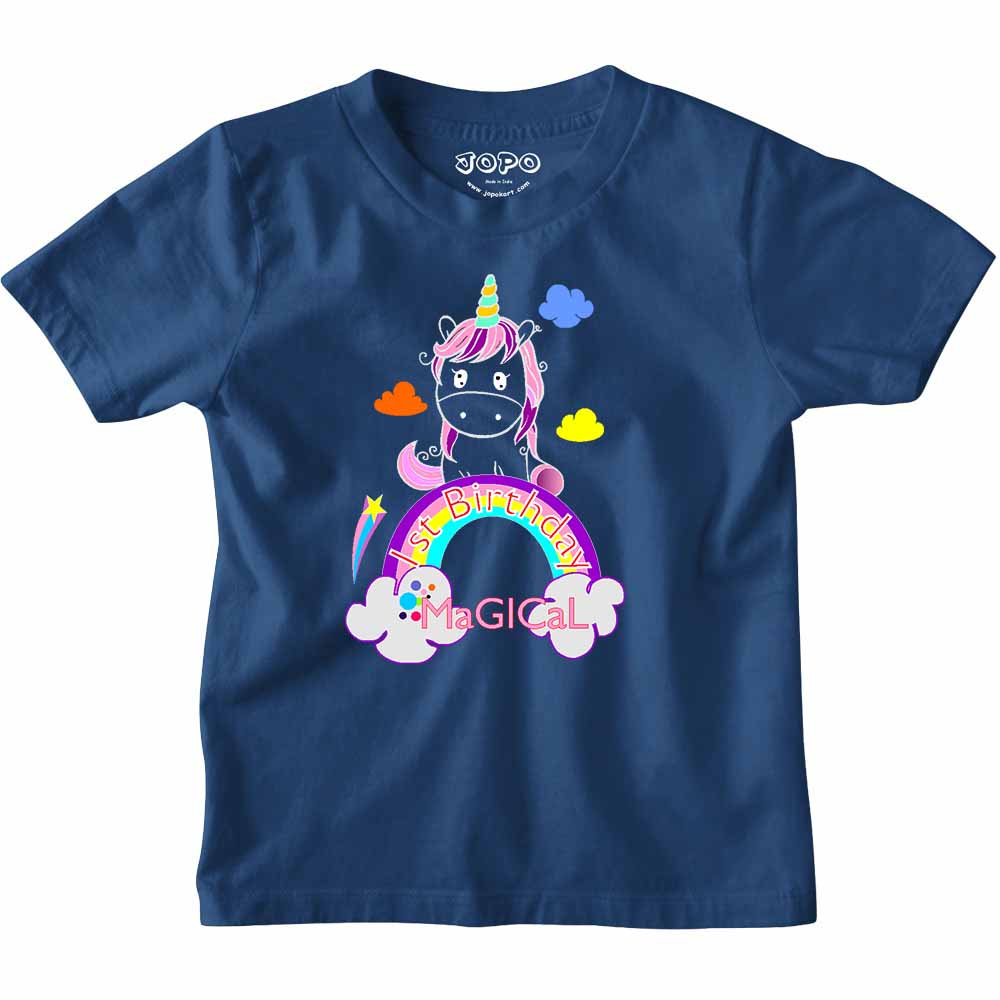 1st Birthday Unicorn Design kids T-shirt/Romper