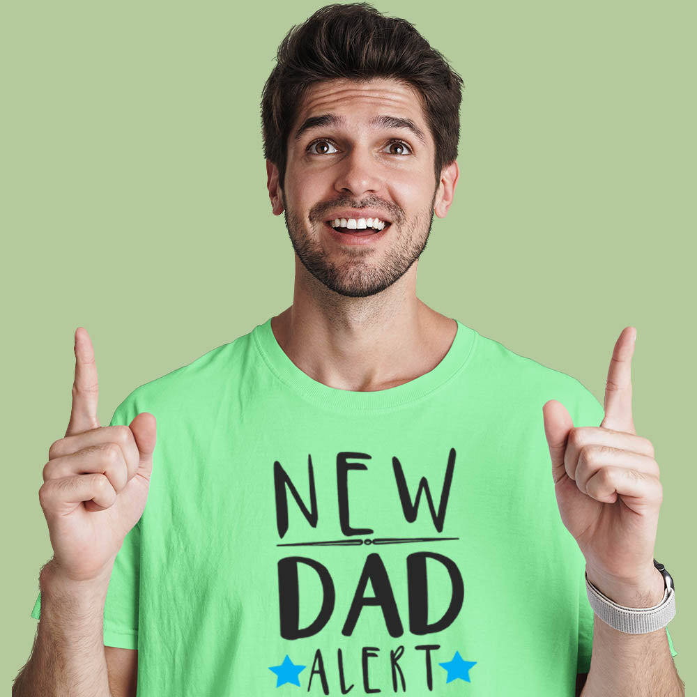 jopo New dad alert men tshirt celebration mode mint green