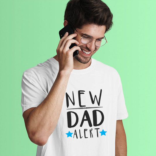 jopo New dad alert men tshirt celebration mode White