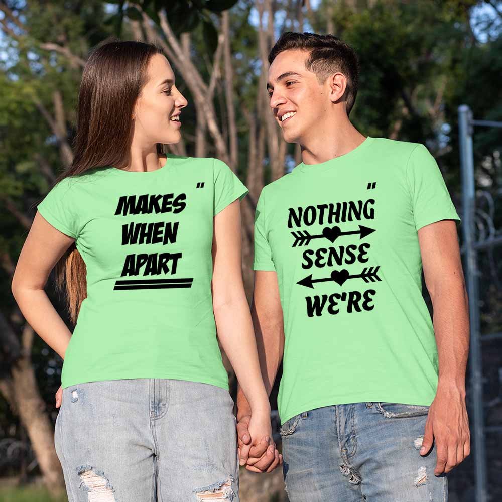 cotton couple t shirt tshirt for couples t shirt for couples mint green