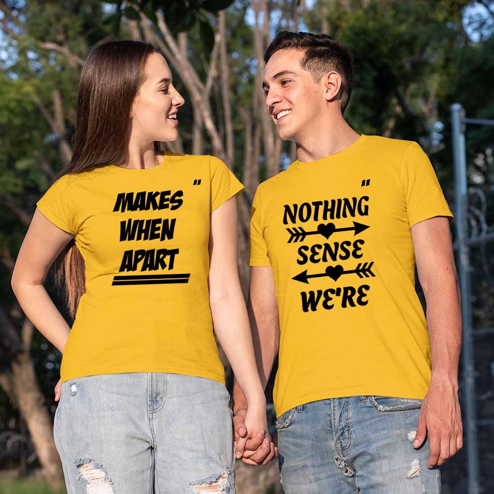 cotton t shirts for couples t shirts for couple couple tshirt  mustard