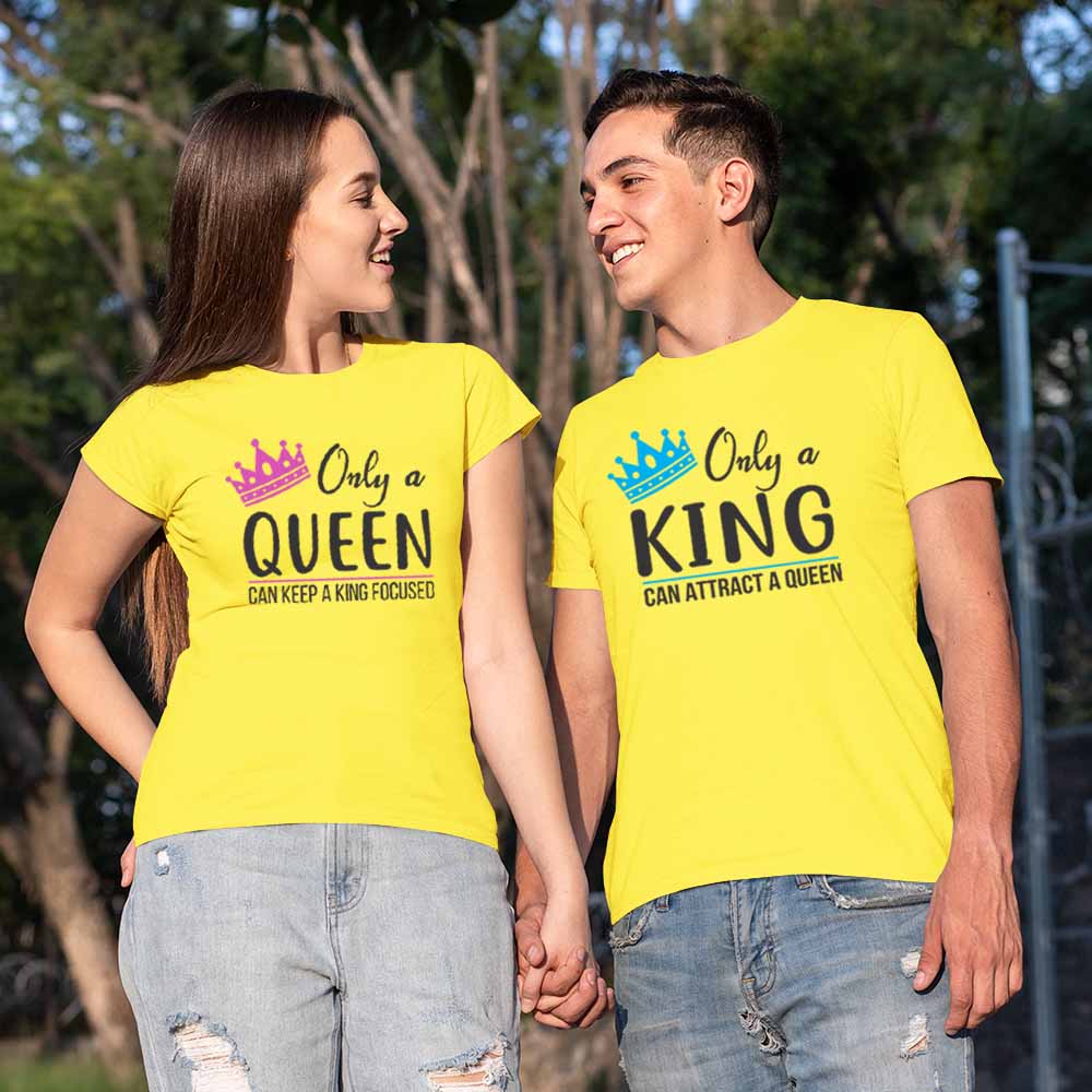 only king queen attracted couple yellow