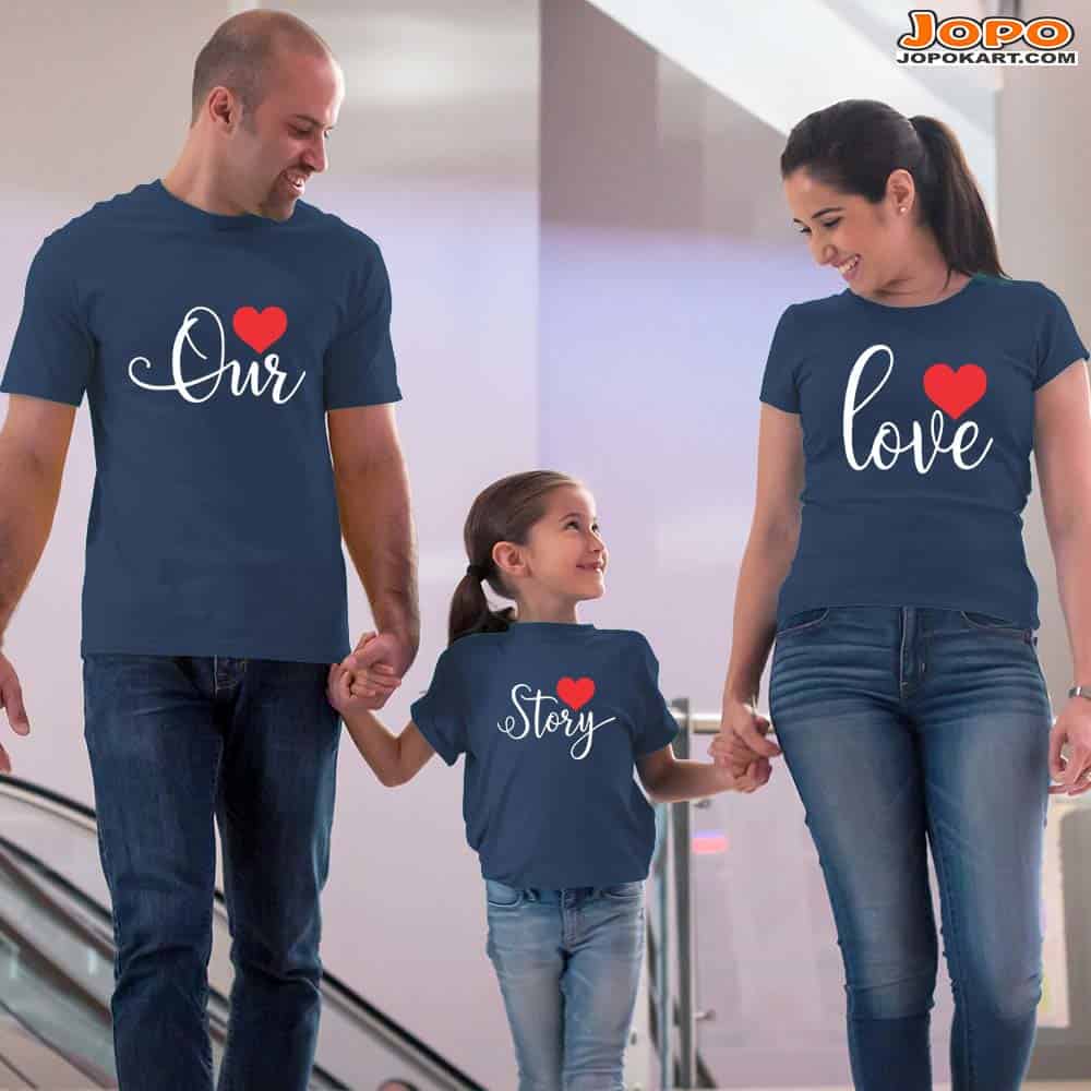 Our Love Story Matching Family T-Shirts Set of 3, 4, 5