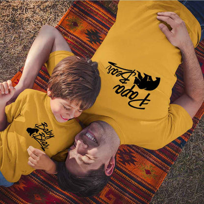 dad and son matching tshirts for dad and son Father and sons  mustard