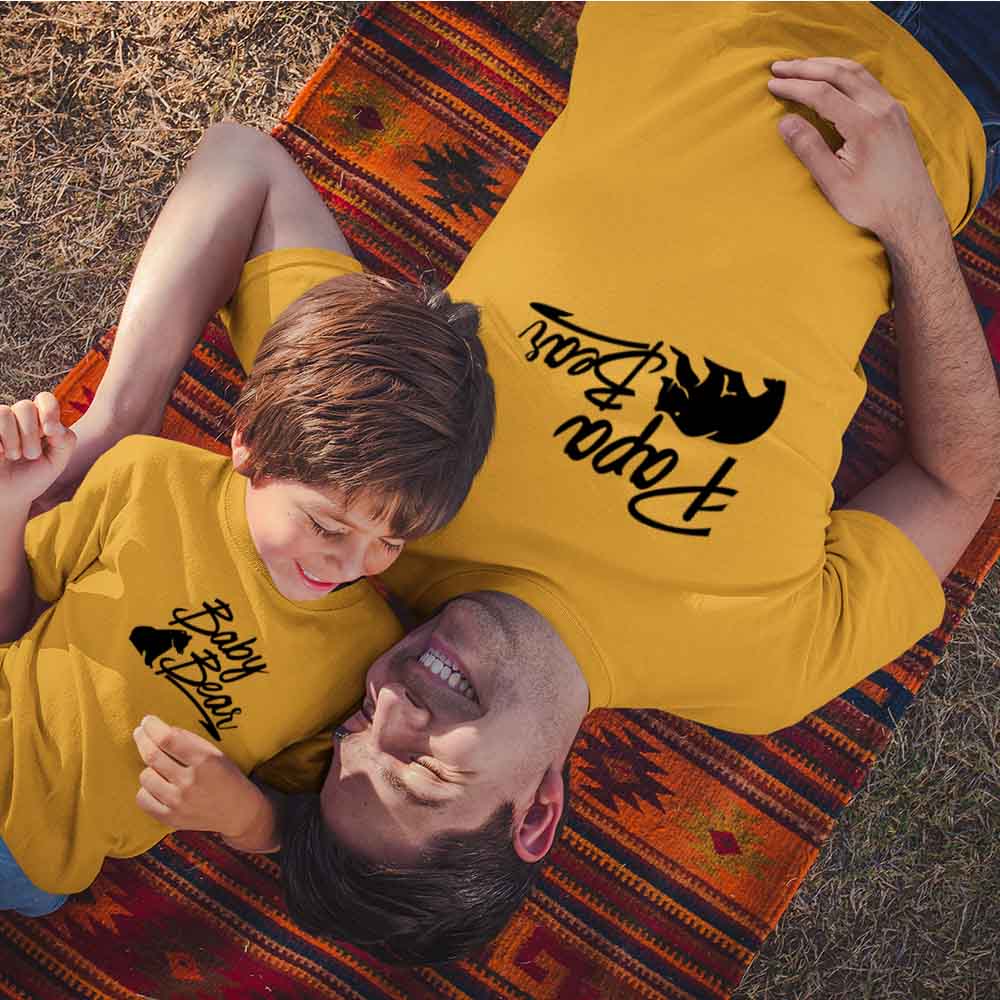 dad and son matching tshirts for dad and son Father and sons  mustard