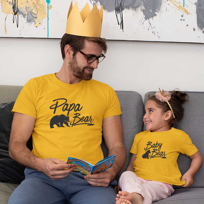 cotton father daughter tshirt father daughter t shirt father and daughter mustard