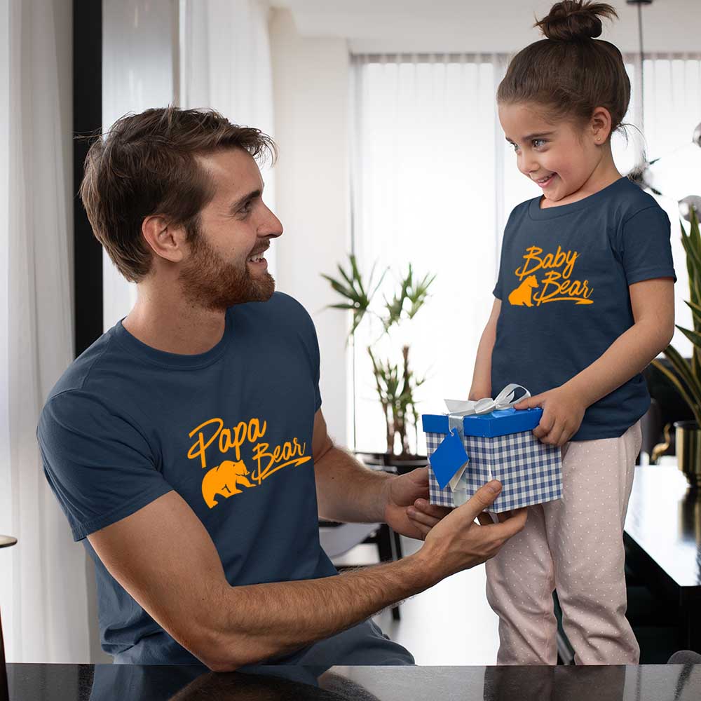cotton dad t shirt for daughter daughter father t shirt t shirt for dad and daughter navy
