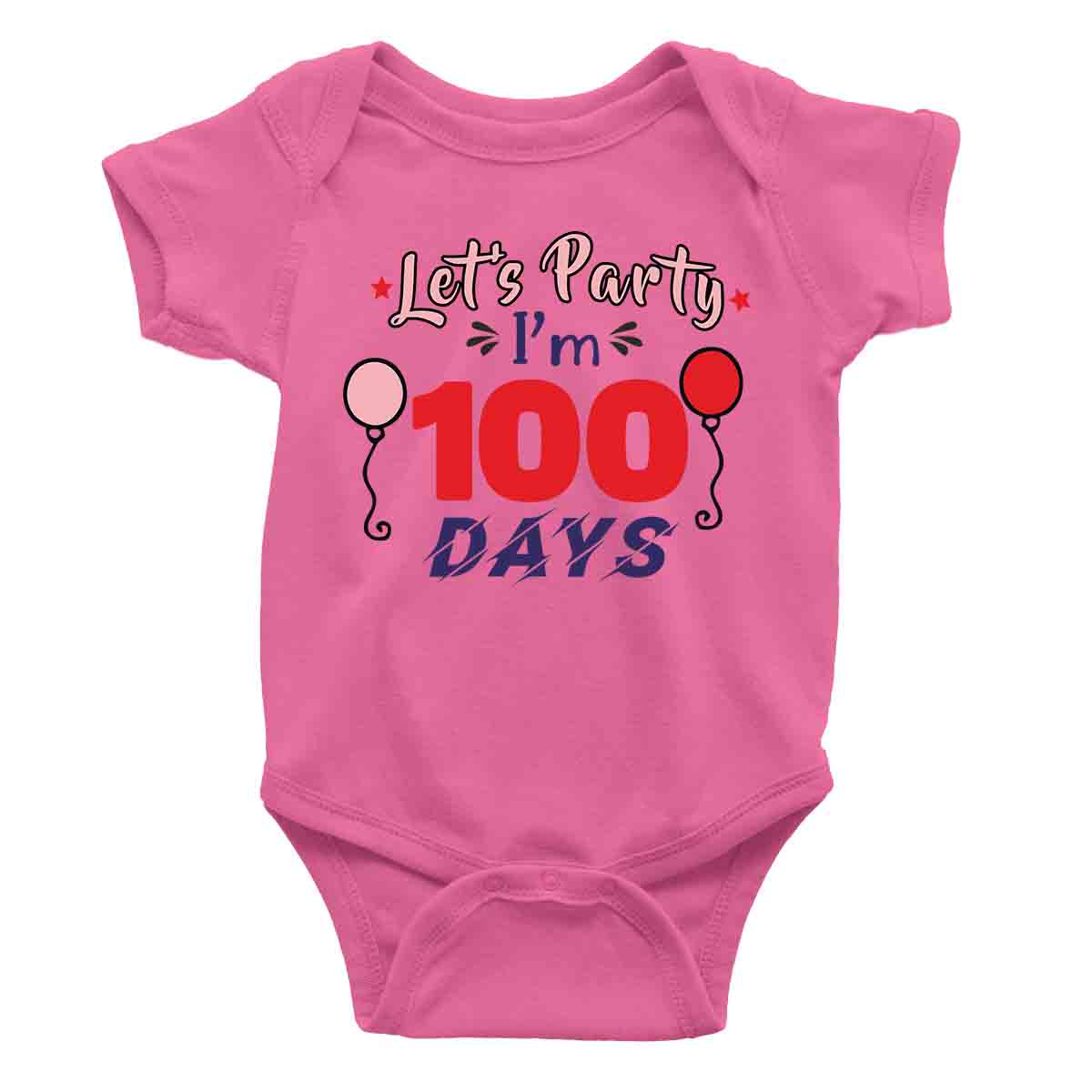 party 100 days ROMPER pink