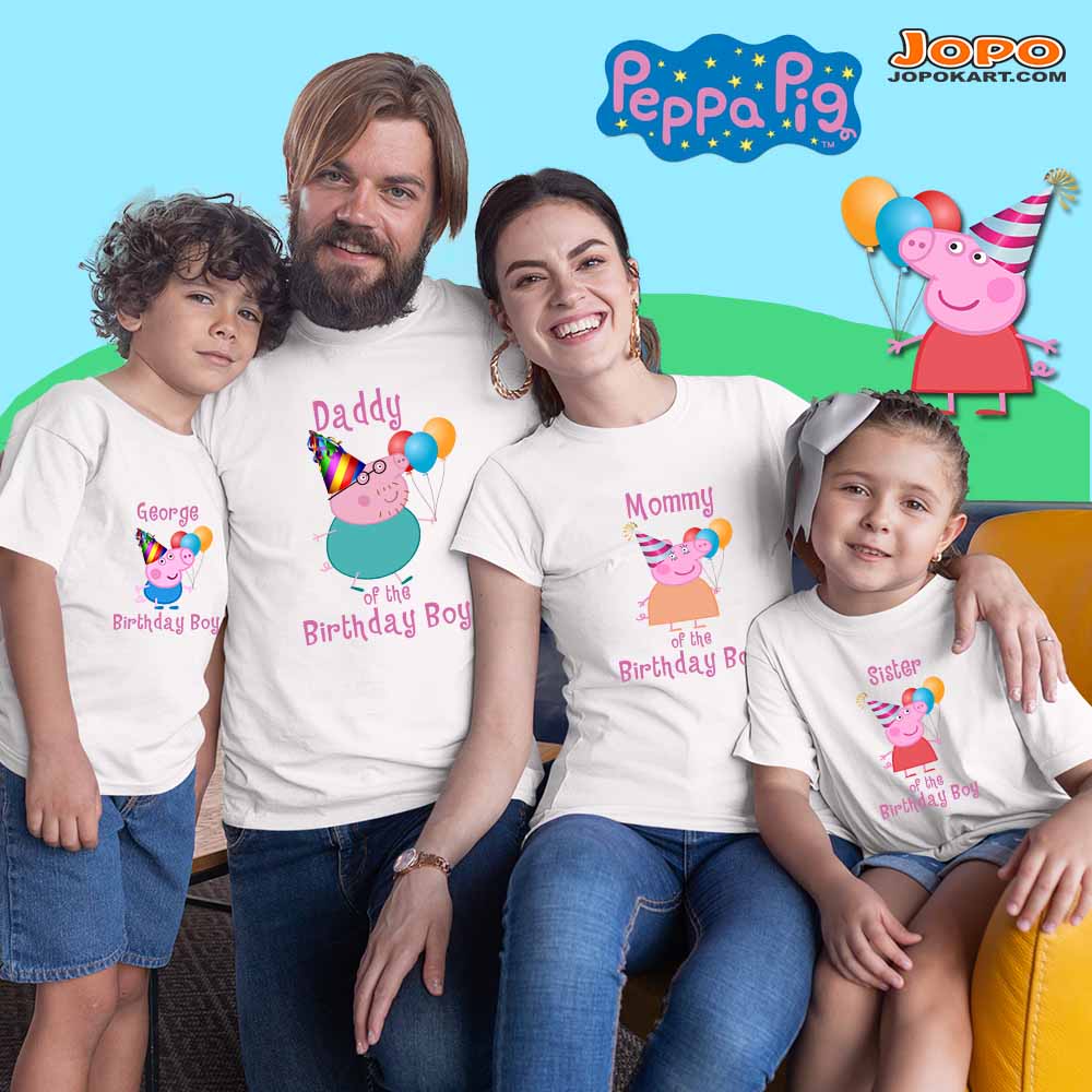 Theme Pig Matching Birthday Boy Family Tshirts
