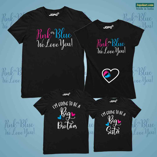 pink or blue Family black