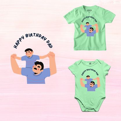 Happy Birthday Dad design T-shirt/Romper