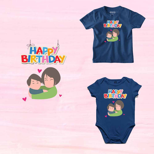 Happy Birthday mommy with kids T-shirt/Romper