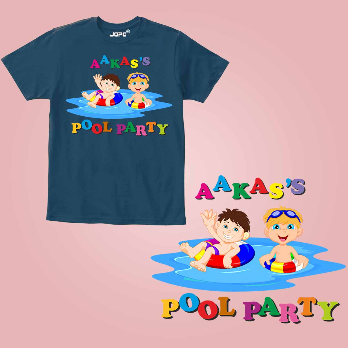 pool party kid navy