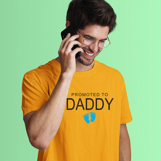 jopo promoted to daddy men tshirt celebration mode mustard
