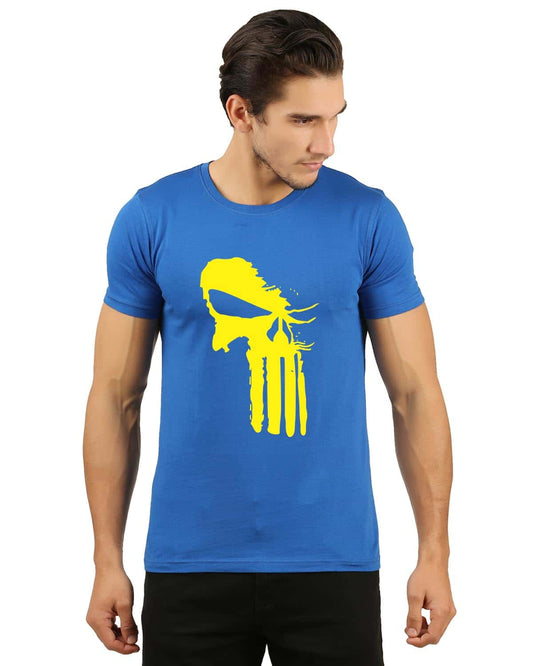 skull printed mens tshirt round neck
