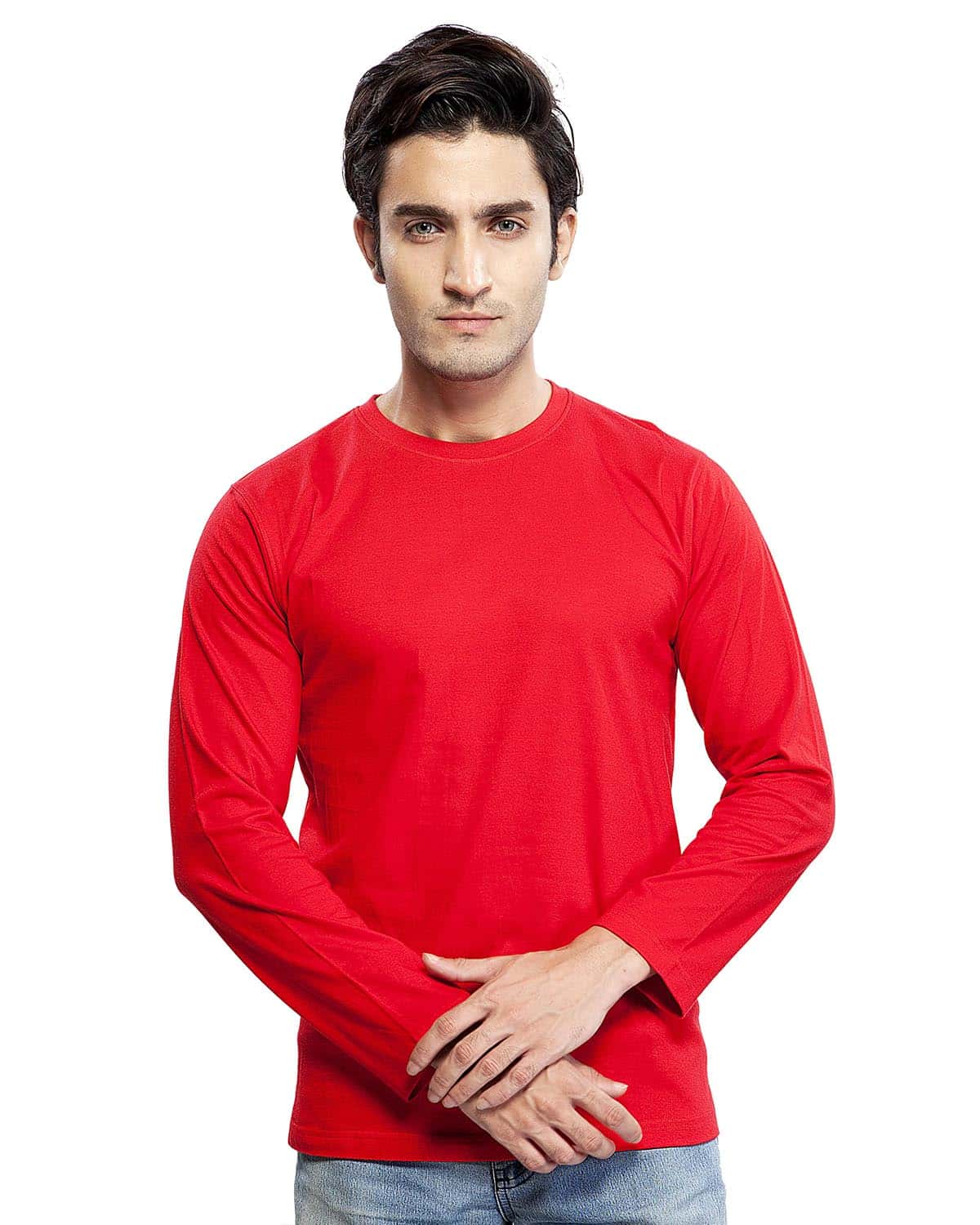 men round neck full sleeeve tshirt manufacturer titupur bulk plain website ecommerce online business