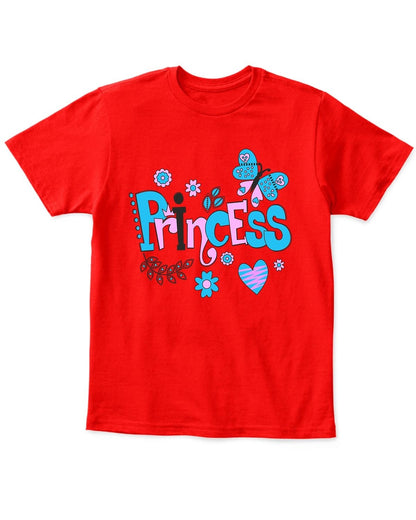 Princess Red Printed Kids T-Shirts