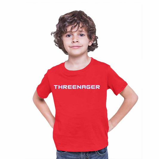 Threenager Birthday Theme Kids T-shirt