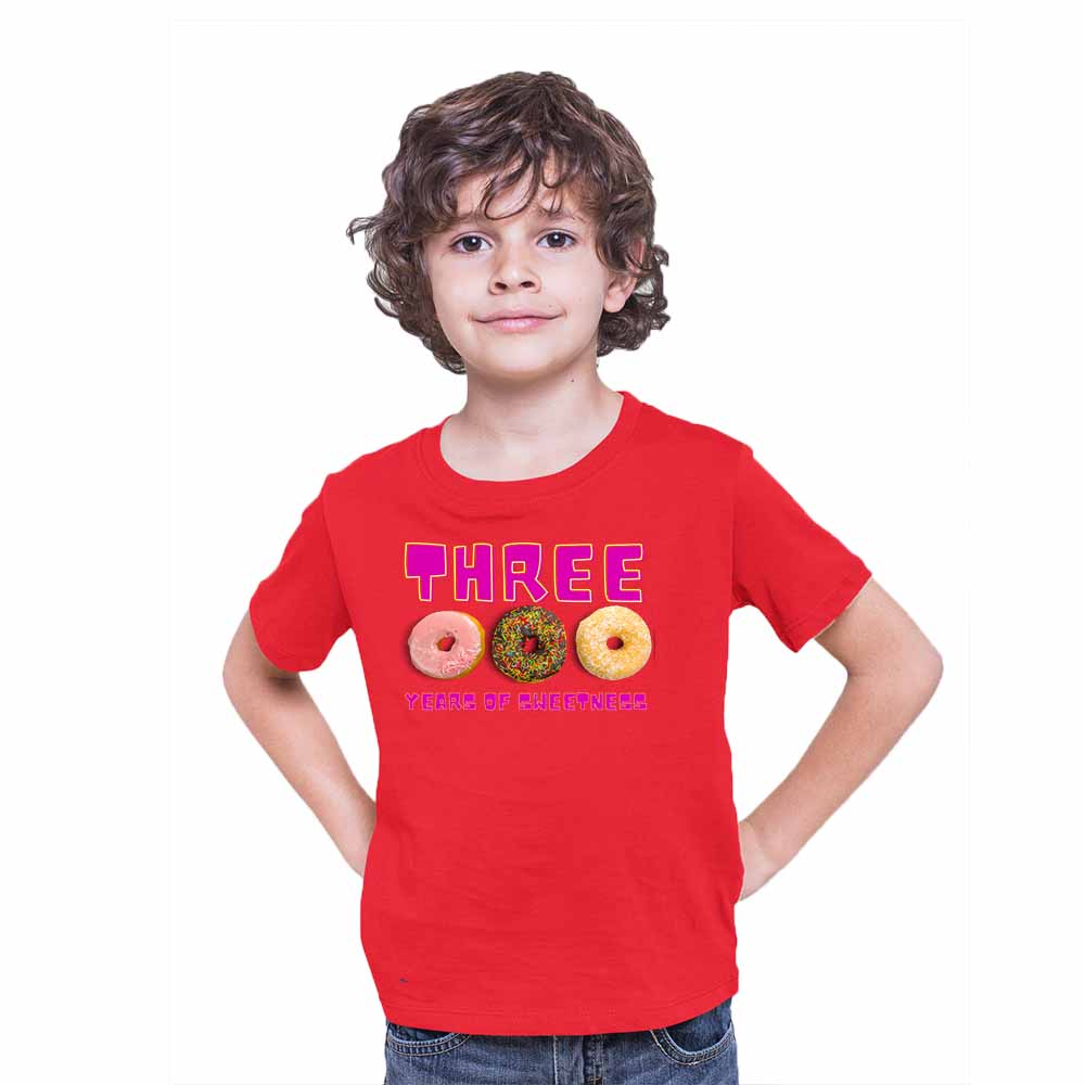 Years Of Sweetness 3rd Birthday Theme Kids T-shirt