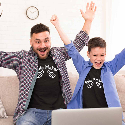 Father Sons Father Son dad and son same dress black