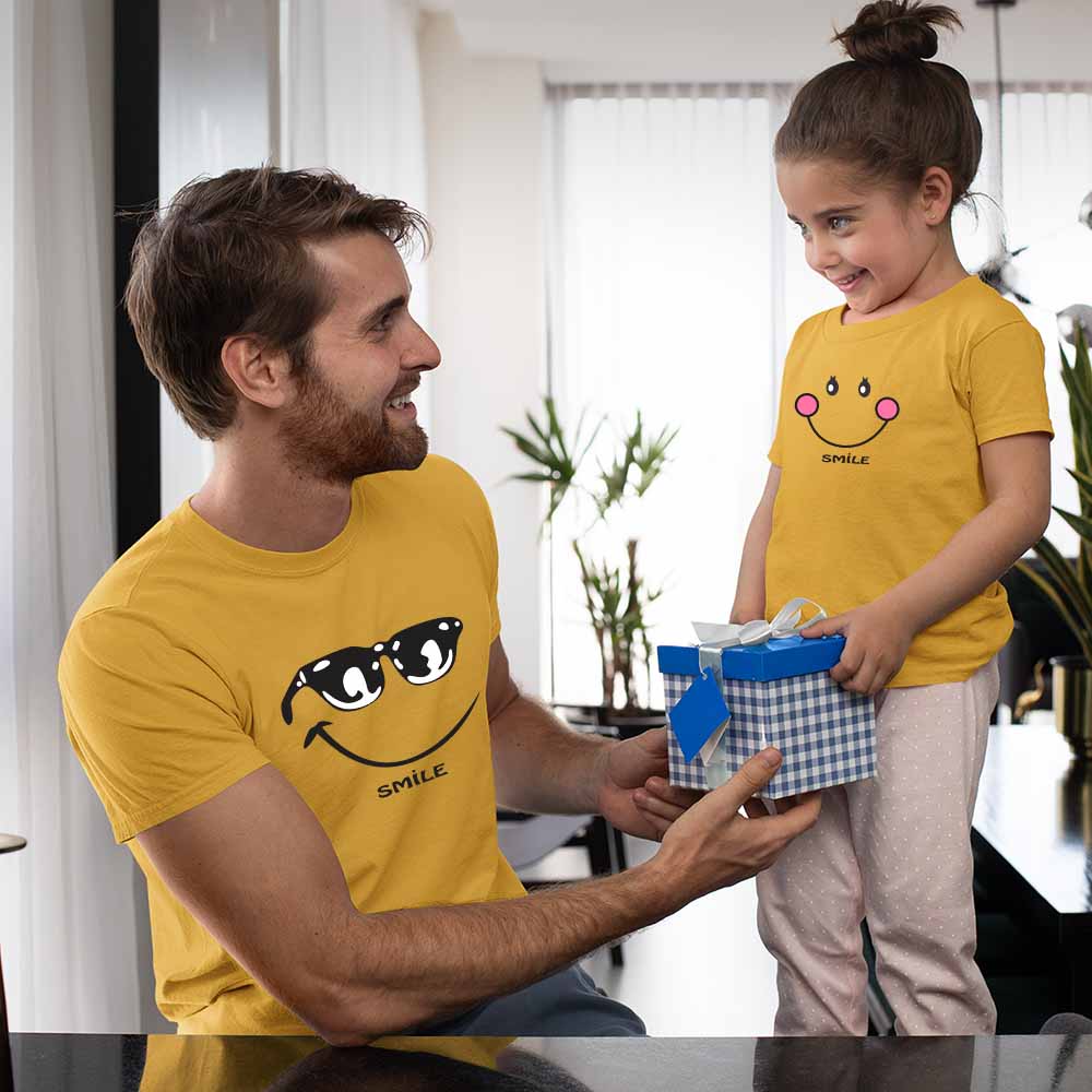 cotton father t shirt daughter father and daughter t shirts t shirt for father and daughter Mustard