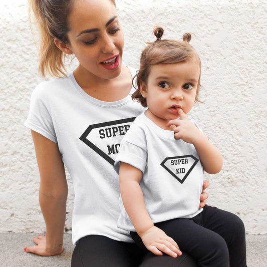 super mom kid white