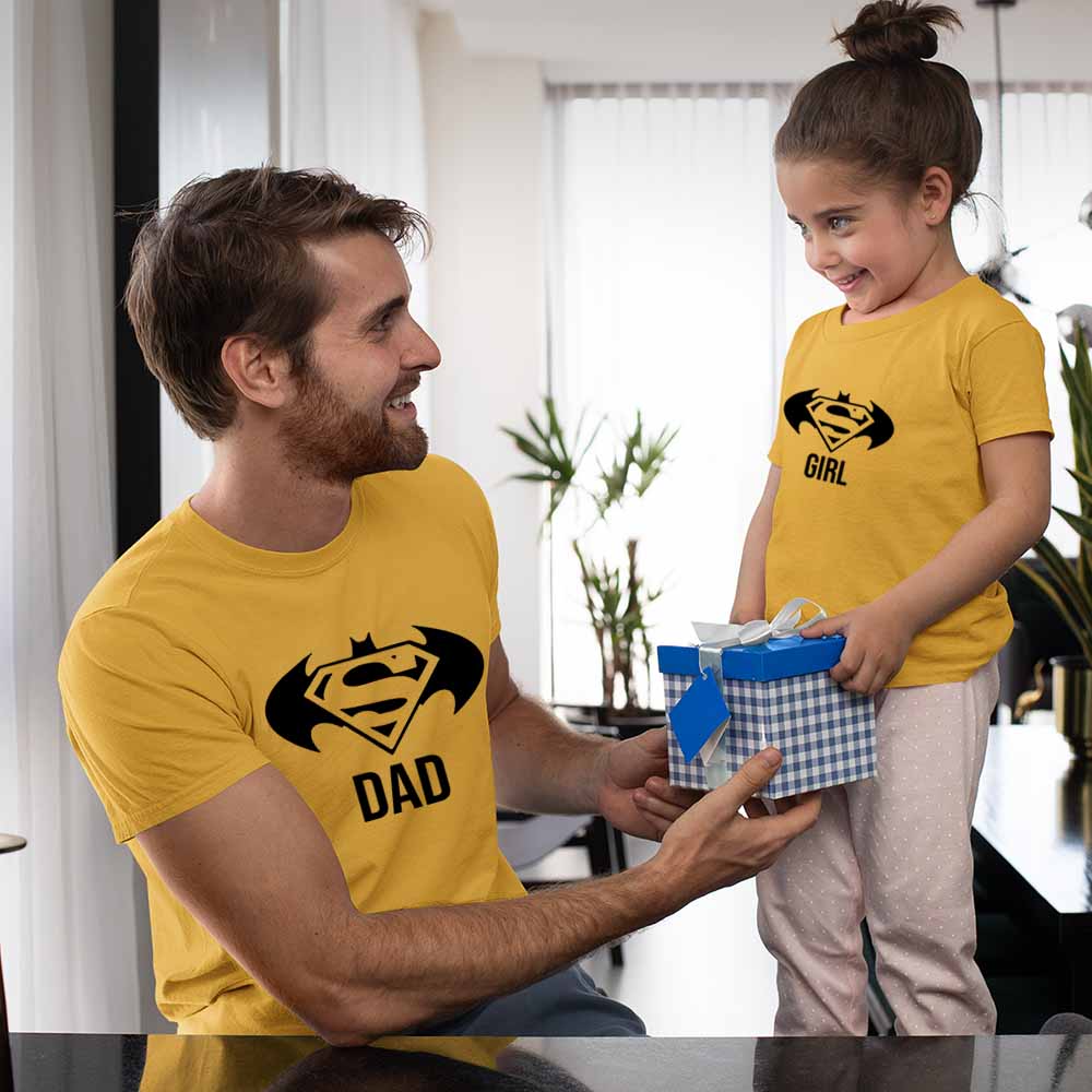 cotton father daughter tshirt father daughter t shirt father and daughter Mustard