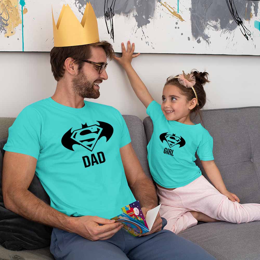 cotton dad and daughter t shirts daddy and daughter tshirt father t shirt daughter aqua blue