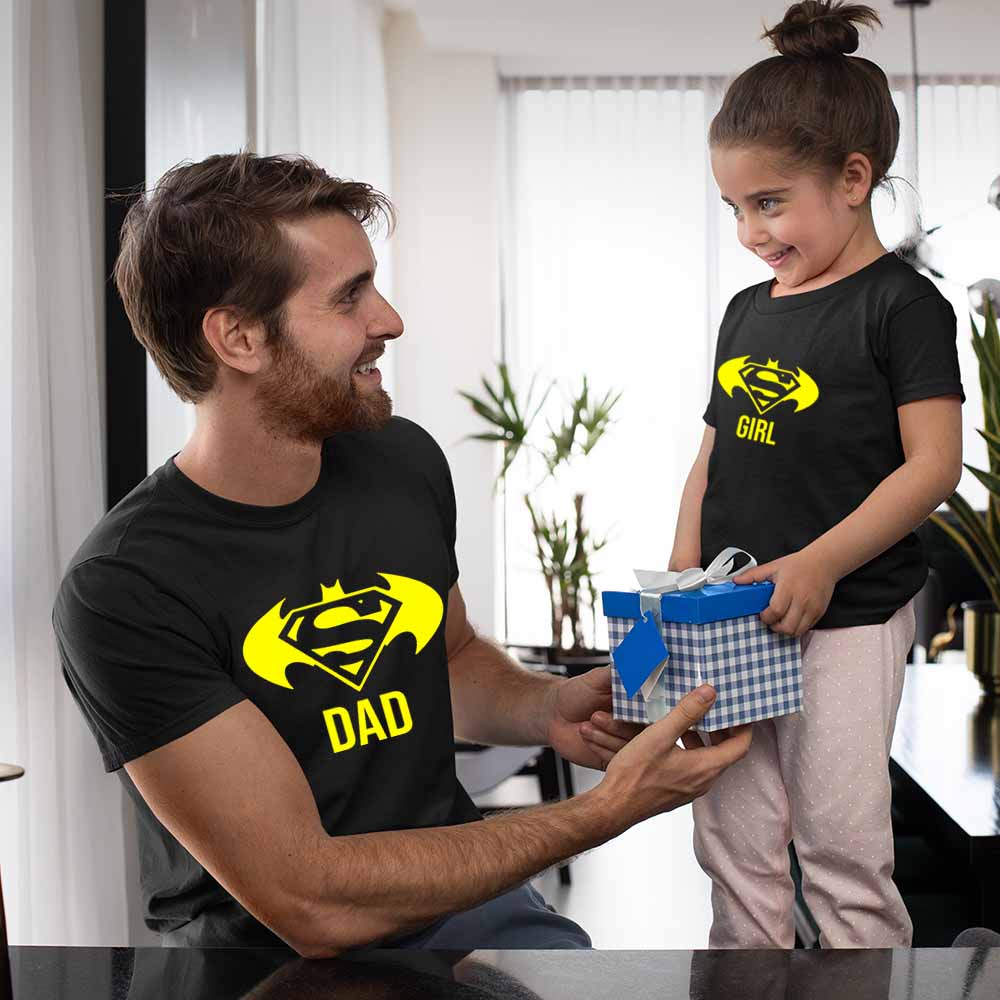 cotton father daughter same dress papa shirts daddy and daughter t shirts black