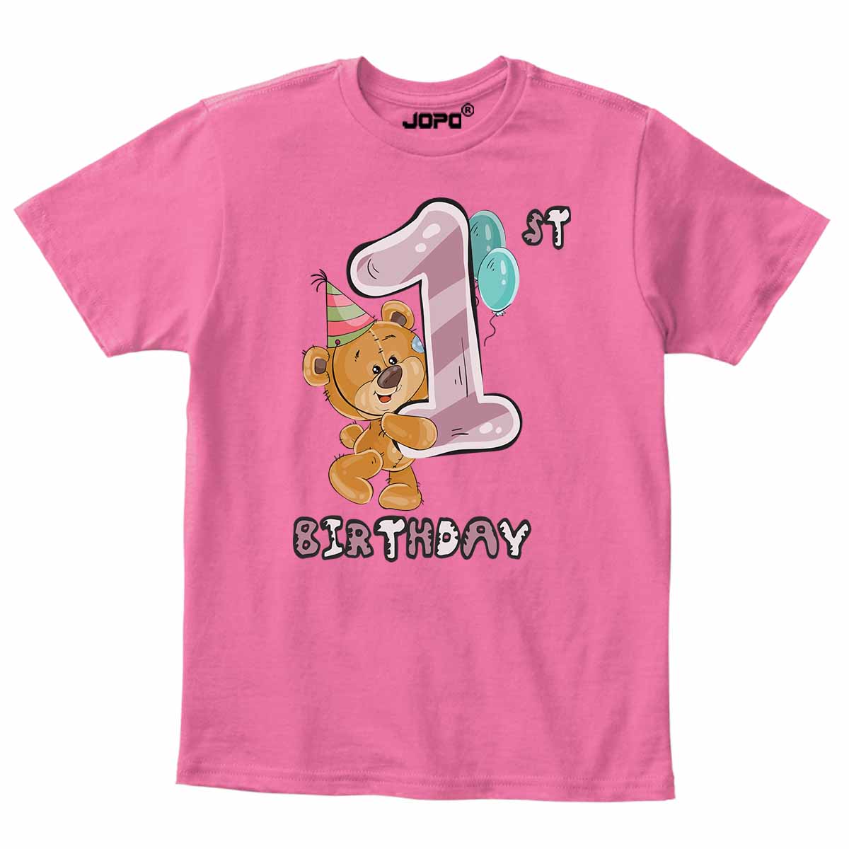 teddy 1st birthday pink