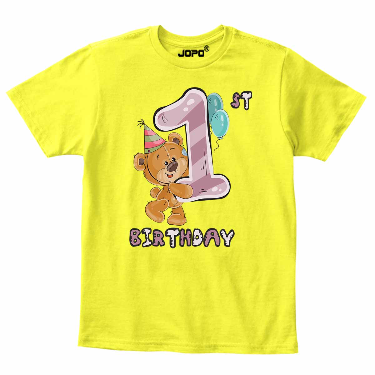 teddy 1st birthday yellow