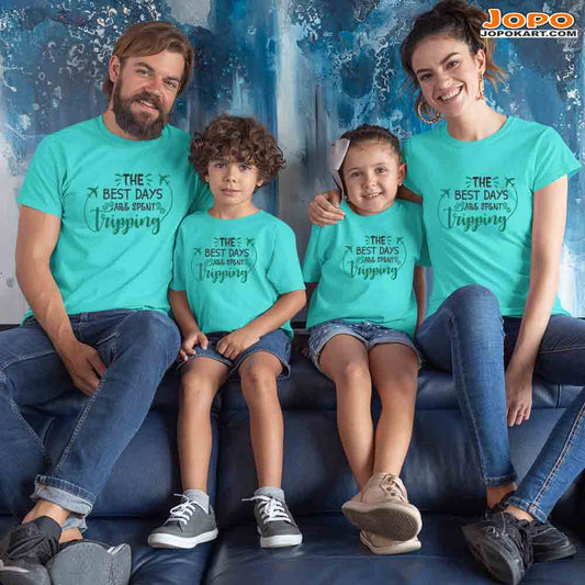 the best days are family aqua blue
