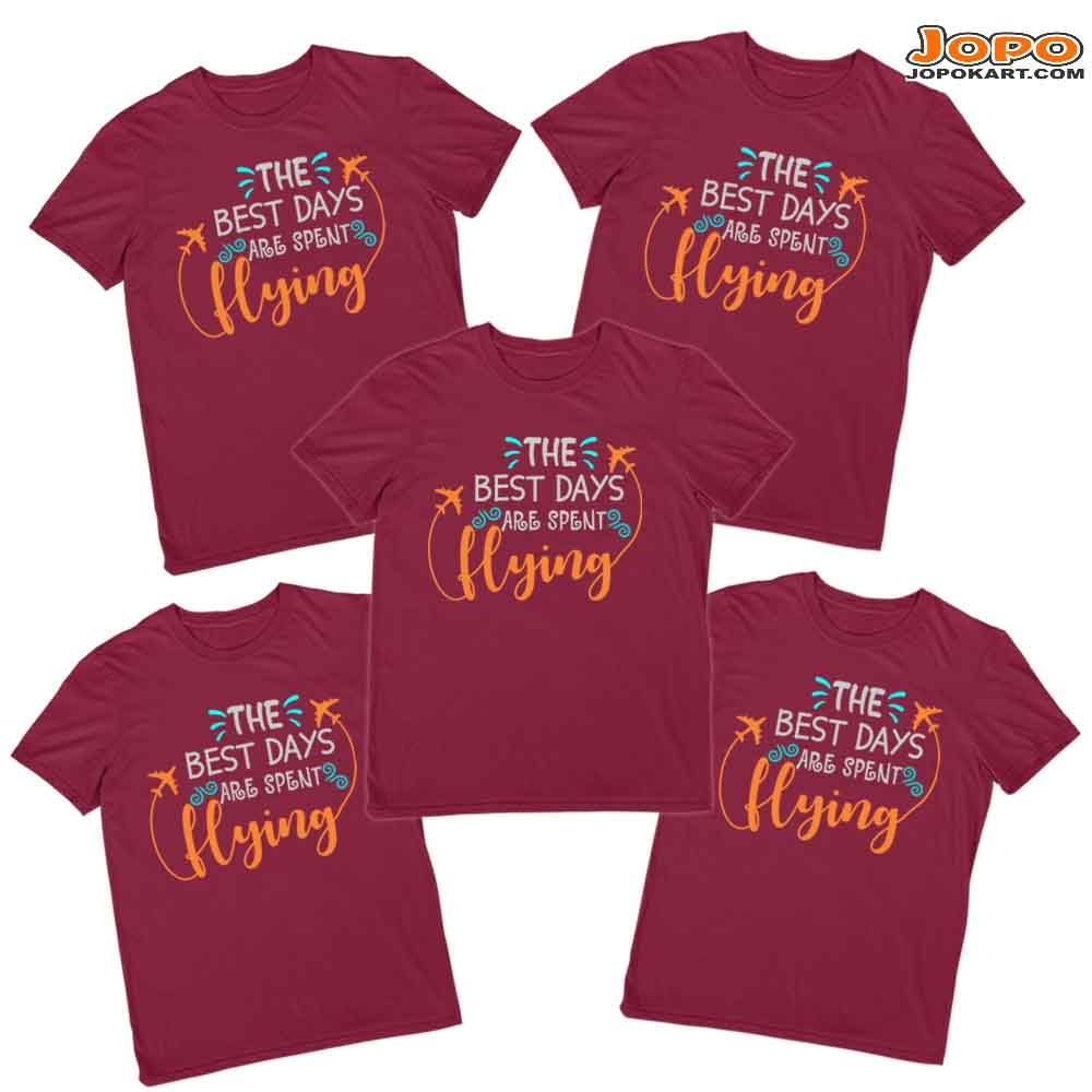 cotton t shirt design for group set of t shirts team t shirts  maroon