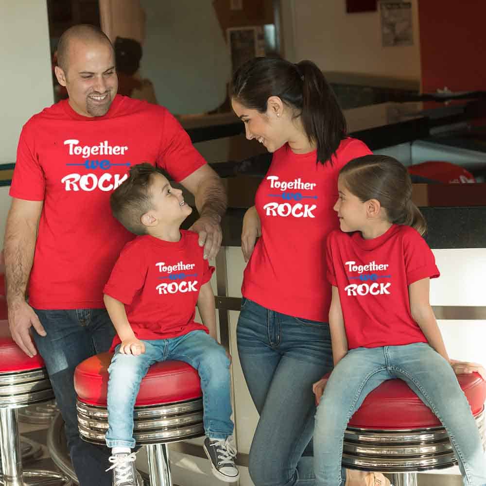 Together we Rock family t shirts set of 4